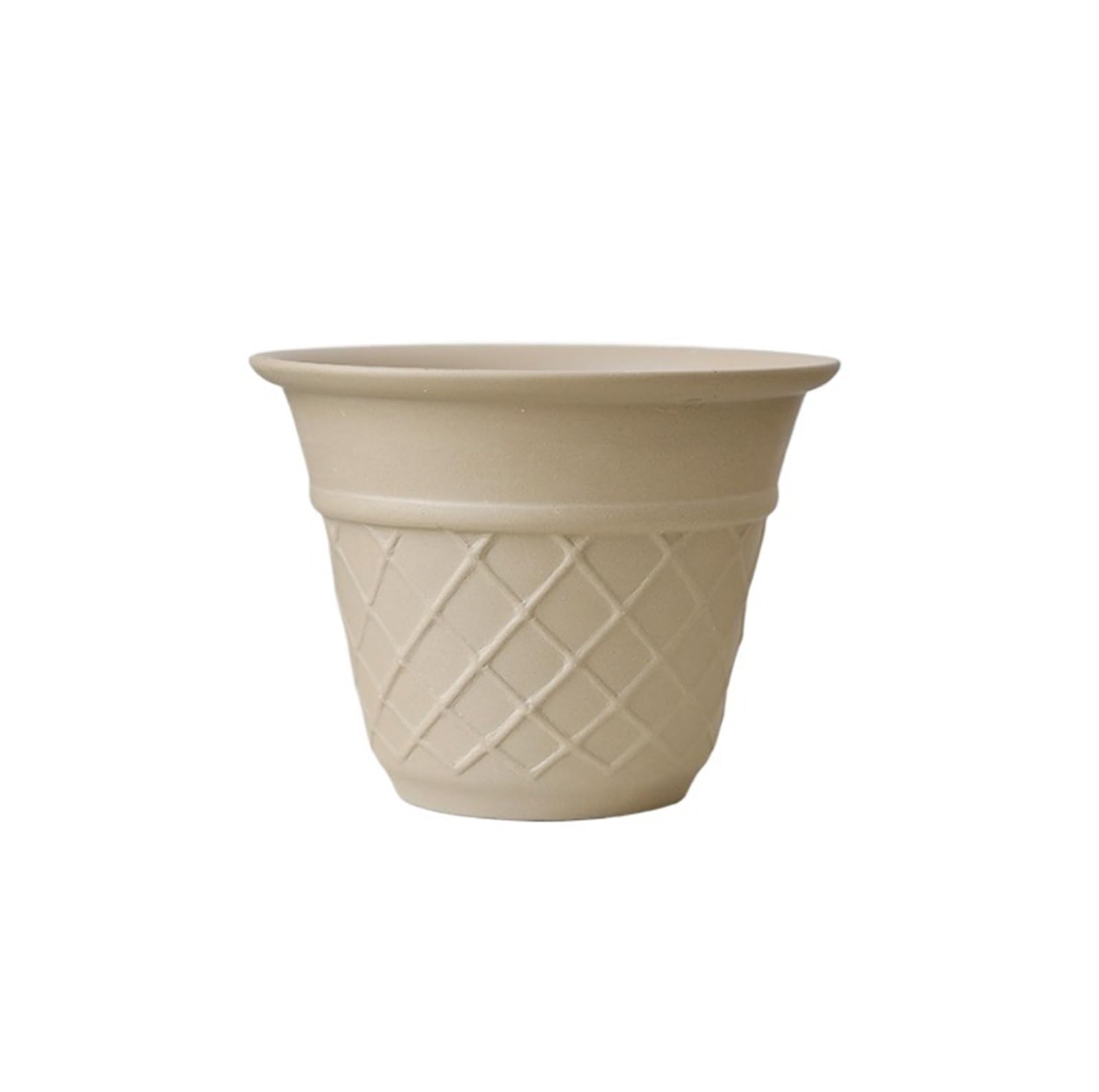 JUAKSQZYI Ceramic Flower Pot with with Drainage Hole Desktop Vintage Planter Plant Container, for Indoor Outdoor Decor(Brown)
