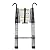 XIAQINN Extendable Aluminum Telescopic Ladder/Telescoping Ladder 12.5Feet / 15.5Feet / 20Ft / 14Feet, Aluminum Telescopic Extension Ladders with Hook, for Home Roof Top Attic Outdoor, Loads 330Lbs