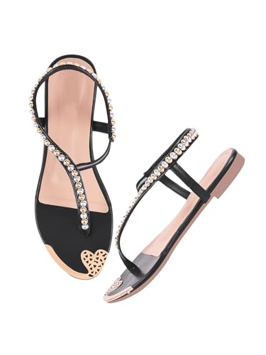 Image of SilverArrow womens Luxbox Flat Sandal, Fashion Sandals with Strap, Suitable for Fusion Outfit