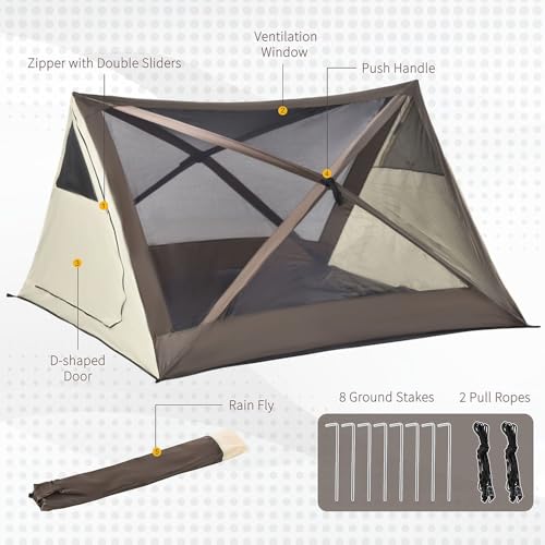 Carpa instantánea pop up 7x7ft para camping y senderismo miniatura 3