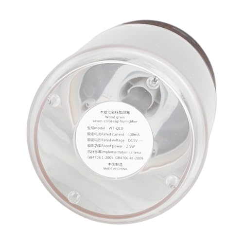 Mini humidificateur bureau 300ml aspect bois avec veilleuse - 5