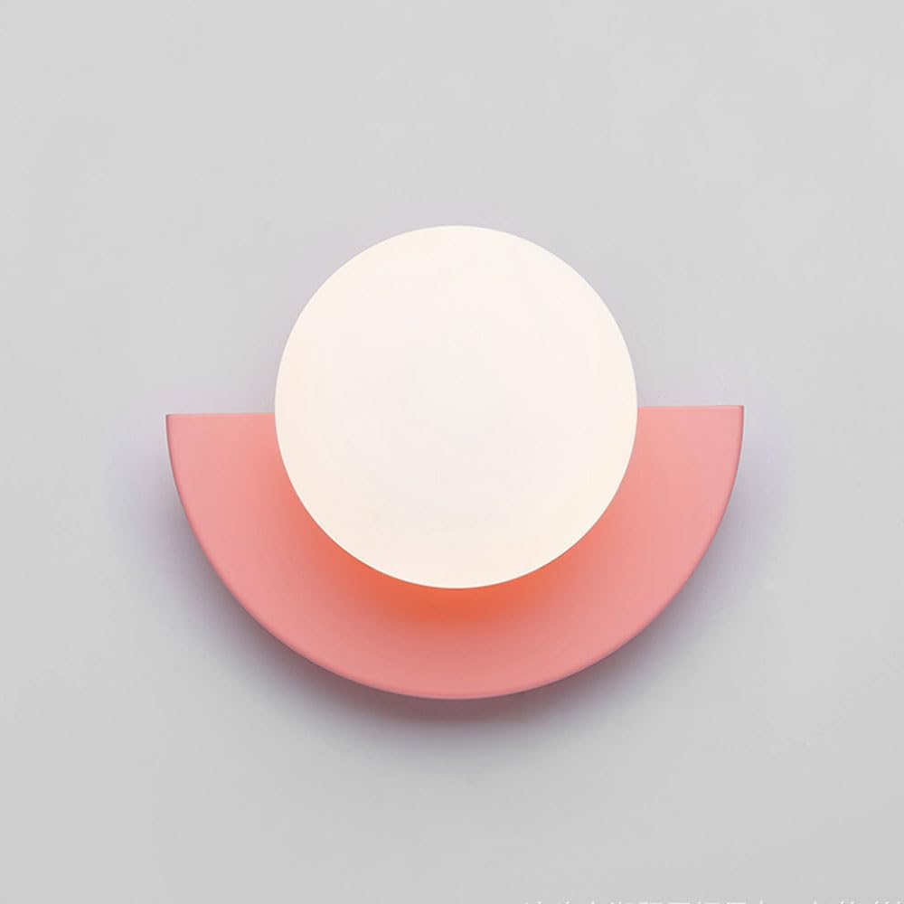 Granestner Glass Wall Sconce Lighting Nordic Globe Wall Light Fixture Geometric Wall Mounted Lamp Bedroom Bedside Wall Sconces Living Room Wall Lights Restaurant Hallway Wall Lamps