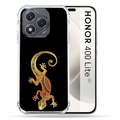 Custodia rinforzata per Honor 400 Lite 5G Animal Lezard colore: nero