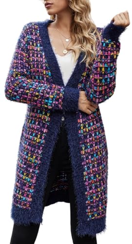 Womens Boho Cardigan Sweaters Open Front Long Sleeve Knit Sweater