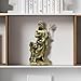 10.2 Inch Greek Mythology Hades Statue, Resin Greek God of The Underworld with Three-Headed-Dog Figurine in Bronze Finish, Hand Painted Hades Holding The Trident Sculpture for Study Office Bookshelf