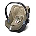 CYBEX Gold Babyschale Aton 5, Inkl. Neugeboreneneinlage, Ab Geburt bis ca. 18 Monate, Max. 13 kg, Classic Beige
