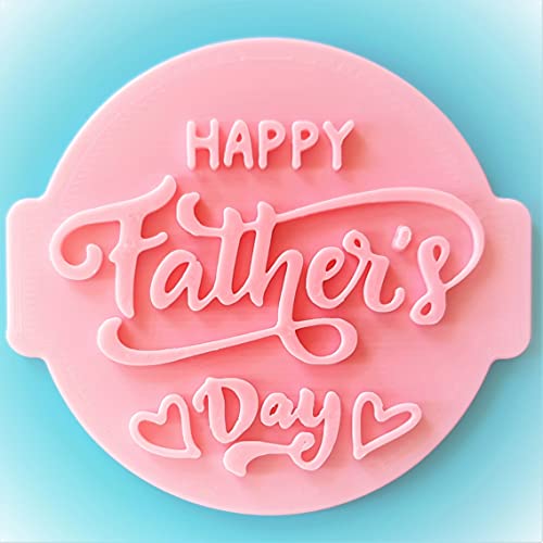 1066 Factory 'Fathers Day' Embosser Stamp for Icing Fondant Frosting Sugar Paste Cupcake Cake Cookie Baking Decoration (Pattern 4)