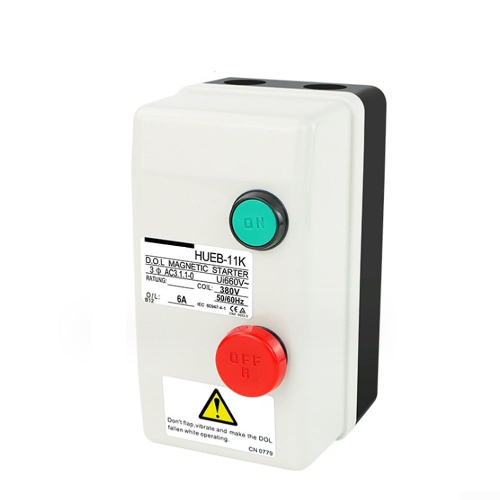 Interrupteur de démarrage magnétique pour moteur électrique 380 V, étanche et fiable avec protection contre les surcharges et câblage facile (8,5-12,5 A)