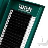 TAFFEAY Cashmere Classic & Volume Lash Extensions C/CC/D/B/J Curl,0.03-0.15 Thickness,8-20mm Length,Super Matte Black Individual Eyelashes Tray-16 Rows,Salon Supplies for Lash Techs (0.03 CC 11mm)