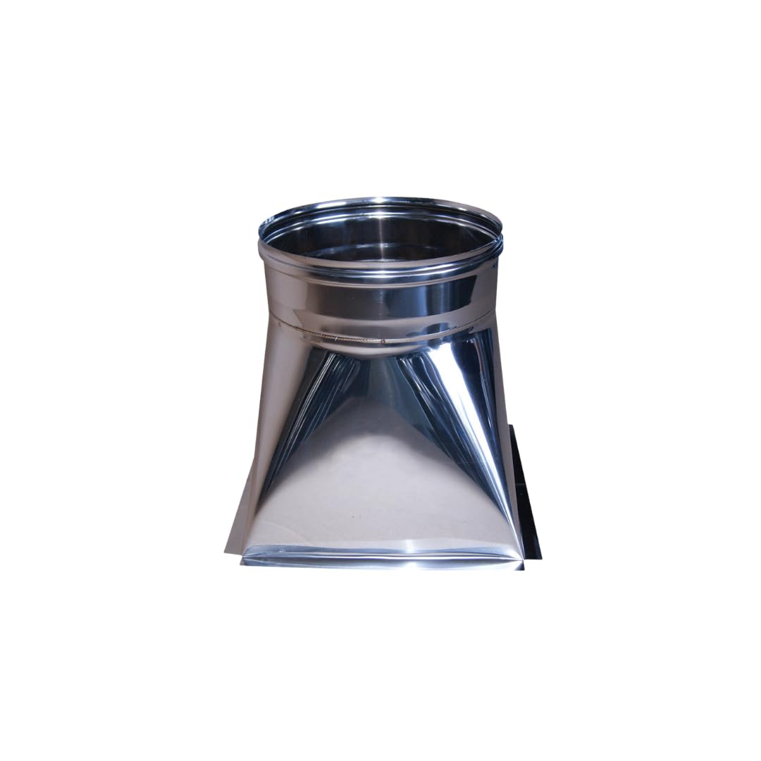 Tramoggia Monoparete in Acciaio Inox AISI 304 SP. 5/10 – per Camini (40x40 cm - Ø80/300 mm)