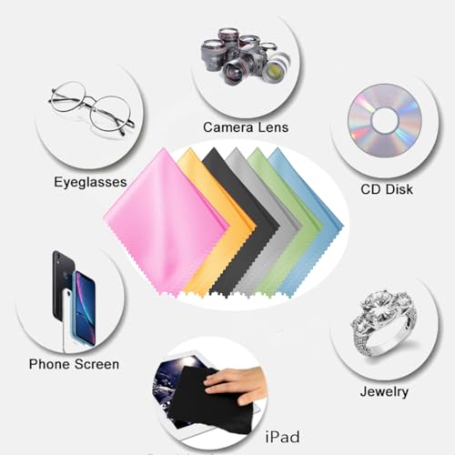 Bhccys Glasses Cleaning Cloths(12 Pcs),Premium Eyeglass Cleaner Cloth, Lens Wipes Cloth For Cleaning Eyeglasses thumb #4