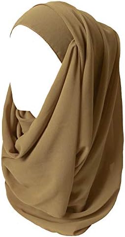 Lina & Lily Heavy Premium Chiffon Hijab Head Scarf Shawl Wrap for Muslim Women Lightweight