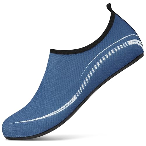 Uomo Donna Scarpe da Scoglio Water Shoes Scarpette per Scogli Scarpe Mare Antiscivolo Scarpe per Spiaggia Traspirante Scarpe Acquatiche per Sport Acquatici Parco Acquatico. Blu,44 EU