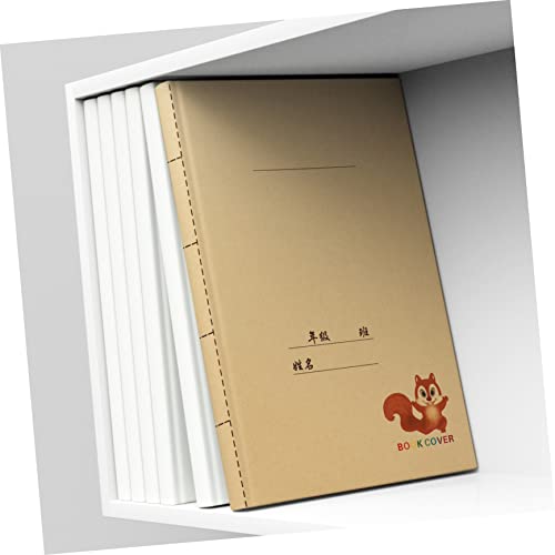 Tofficu Estojo 60 Peças Reutilizável Jaqueta De Livro Didático Capa Dura Marrom Material Escolar Man