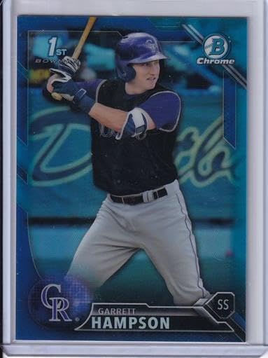 Garrett Hampson 2016 Bowman Chrome Refractor 1st Prospect #d 075/150 - Baseball Cards