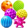 6 Pack Sensory Balls for Toddlers 1-3, Sensory Baby Toys 6-12 Months, Montessori Toys for Babies 6-12 Months Infant Squeeze Sensory Toys Soft Multi Ball Set Gifts with Bright Color Textured