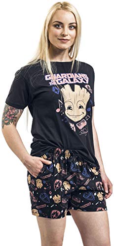 Preisvergleich Produktbild Guardians of the Galaxy Groot - Symbols Frauen Schlafanzug schwarz M