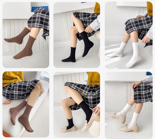 Image of YYaaloa Womens Above Ankle Crew Socks Casual Cotton Socks Cute Fun Novelty Girl Thin Dress Socks