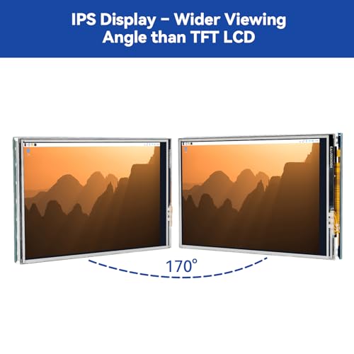 Image of SunFounder 3.5 Inch 480x320 Touch Screen IPS LCD SPI Display Monitor with Stylus for Raspberry Pi 5 /4B /Pironman 5 /Max, 50 FPS, 65K Colors, 40pin, Trixie, Ubuntu, Kali Linux, RetroPie