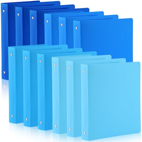 Classeur 3 anneaux haute capacité 200 feuilles avec poche transparente couleur bleue