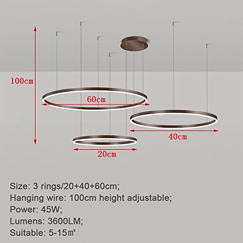 Lustres à LED dimmables et plafonnier suspension pour table à manger et salon - 5