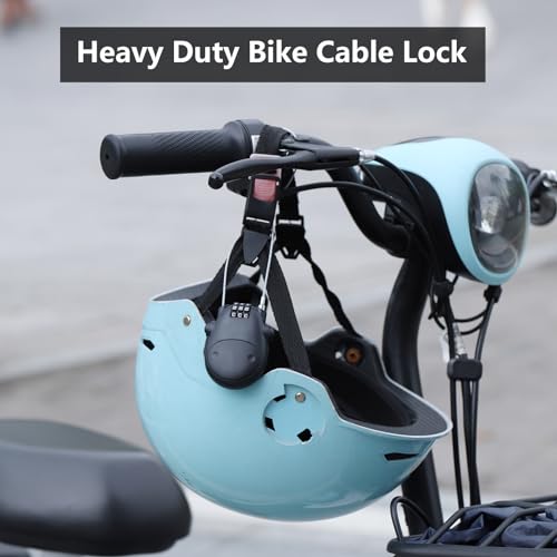 Fentar 2stk Kabelschloss Zahlenschloss, Wasserdichtes Fahrradschloss Klein, Tragbares Helmschloss, Rollerschloss, Fahrradschloss Leicht, 81cm Einziehbare Seilschloss für Helm Motorrad Scooter Koffer