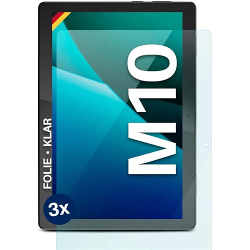 moex FlexProtect Schutzfolie kompatibel mit Lenovo Tab M10 (1. Gen.) Bildschirmschutz nur 0.2 mm dünn, Folie für das Bildschirm, HD Ultra klar & extra kratzfest - 3 Stück