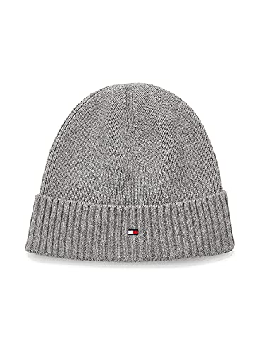 Tommy Hilfiger Herren Pima Cotton Beanie-Mütze, Mid Grey Heather,...