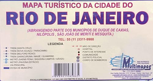 MAPA/POSTER DA CIDADE DO RIO DE JANEIRO - DIMENSÕES: LARGURA 117 CM X ALTURA 89 CM