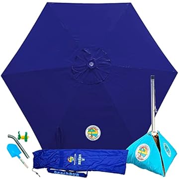 beach umbrella and base