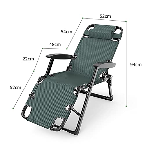 Chaise longue de terrasse pliable avec appui-tête et coussin - 6
