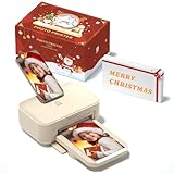 HPRT 4x6 Photo Printer for iPhone & Android, with 20 Sheets & 1 Ribbon, Portable Picture Printer for Phone, Dye Sublimation, Home Use, Ideal Gift, Beige (Christmas Packaging)