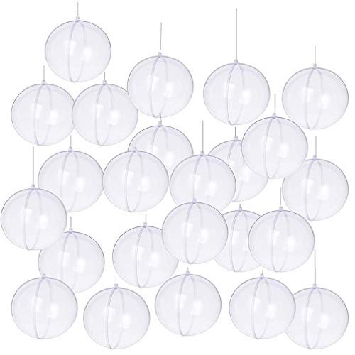 Wenosda Clear Plastic Acrylic Fillable Ball Ornament Set Of 20Pcs(40Mm)… #TOP3