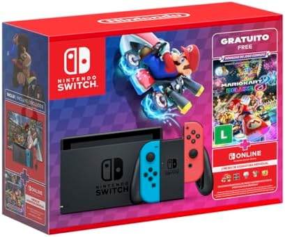 Bundle Nintendo Switch + Mario Kart 8 Deluxe + 3 Meses de Assinat...