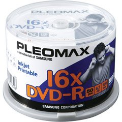 Samsung Pleomax 16X DVD -R White Thermal Printable 50 Disc Spindle ...