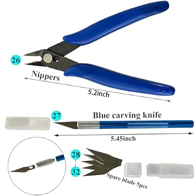 Model DIY Tool Kit, Basic Gundam Craft Building Repairing Tool Set, Dollhouse Miniature Hobby Gunpla Building or Handmade Hobby Craft Tools Set