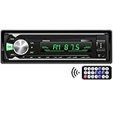 Single Din Car Stereo with Bluetooth, Car Audio Receiver with Source Copy Function, Multicolor Backlight, 1 Din FM Radio MP3 Player Support USB/TF/AUX Handsfree Calling