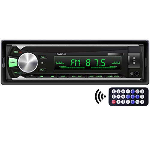 Single Din Car Stereo with Bluetooth, Car Audio Receiver with Music Collection Function, Multicolor Backlight, 1 Din FM Radio MP3 Player Support USB/TF/AUX Handsfree Calling
