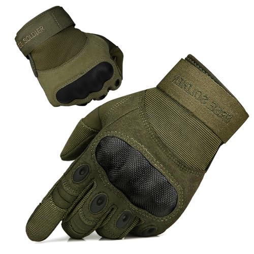 FREE SOLDIER Outdoor Handschuhe Herren Taktische Trainings Motorradhandschuhe Kletter Tactical Handschuhe Vollfinger Handschuhe Gilt für Radfahren Airsoft Militär Paintball (XL,Armeegrün)