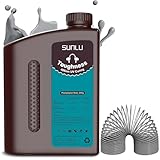 SUNLU High Toughness 3D Printer Resin 2KG, Enhanced Flexible 3D Printing Photopolymer Resin, 405nm UV Fast Curing 3D Resin for Most LCD DLP SLA Resin 3D Printers, Bendable and not Brittle, 2000g Grey