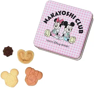 【東京ディズニーリゾート限定】ミッキー＆ミニー 缶入りクッキー NAKAYOSHI CLUB お菓子 TDR お土産 プレゼント ディズニー グッズ (1個)