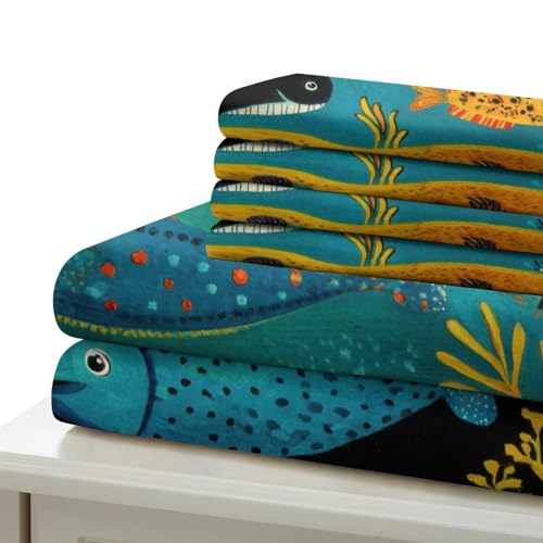 Housse de couette poisson hypoallergénique avec fermeture éclair 3D - 7