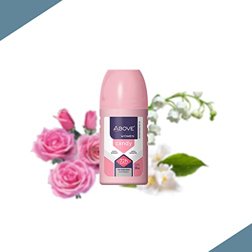 Above Candy- 72 Hour Classic Antiperspirant Roll-On Deodorant For Women - Sensual Floral Fragrance - Protects Against Sweat And Body Odor - Lime And Apricot Notes - Alcohol Free - 1.7 Oz #TOP4