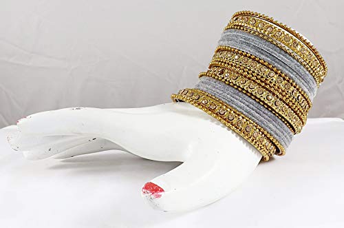 Image of NMII Get your traditions Valentine Gift for Girls & Women Silk Thread Bangle Set With Zircon For Womne & Girls