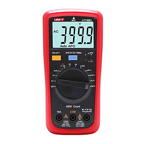UNI-T Multimeter UT136B+/UT136C+ Digital Multimeter Tester AC DC Voltmeter Ammeter Ohm Capacitance HFE Diode/Transistor Tester