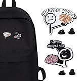2 Piezas Pin de metal,Pin para Bolsas,Broches De Dibujos Animados,'Hey.You dropped this''PLEASE USE IT',Adecuado para Ropa, Bolsos, Mochilas, Insignias y Accesorios