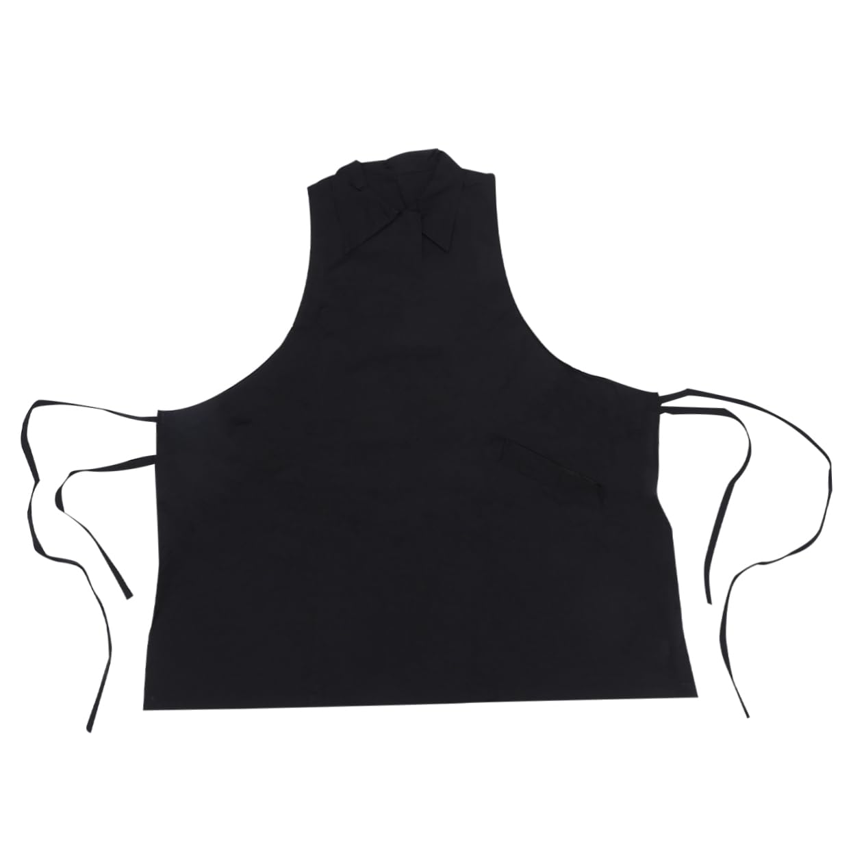 CIYODO Black Suspender Barber Apron Pockets, Fabric Protective Workwear for Barber Shop, Professional Use