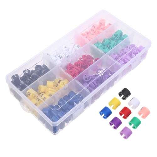 Étiquettes de taille pour cintres multicolores, marqueurs de taille vêtements