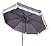 SAFAVIEH 9ft Outdoor Patio Umbrella, Milan Fringe Collection, Ivory, Crank, Button Tilt, UV Resistant for Deck, Backyard, Poolside (PAT8008C)