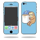 MightySkins Skin Compatible with Apple iPhone SE - Good Morning Sloth | Protective, Durable, and Unique Vinyl Decal wrap Cover | Easy to Apply, Remove, and Change Styles | Made in The USA